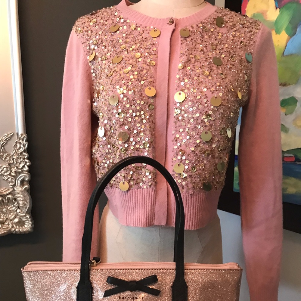 Gorgeous pink cashmere Robert Rodriguez cardigan.